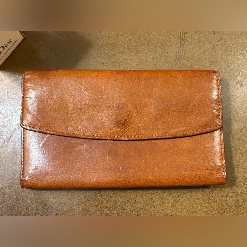 Vintage Genuine Leather Wallet – Large Organizer Clutch with Multiple Card Slots